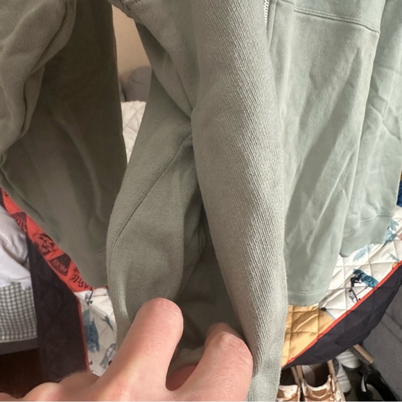 PINK Victoria's Secret Sage Mint Green Mock Neck Jacket Sweatshirt - Picture 8 of 8